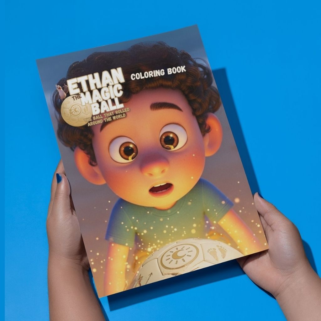 The ball that rolled around the world (Coloring Book)