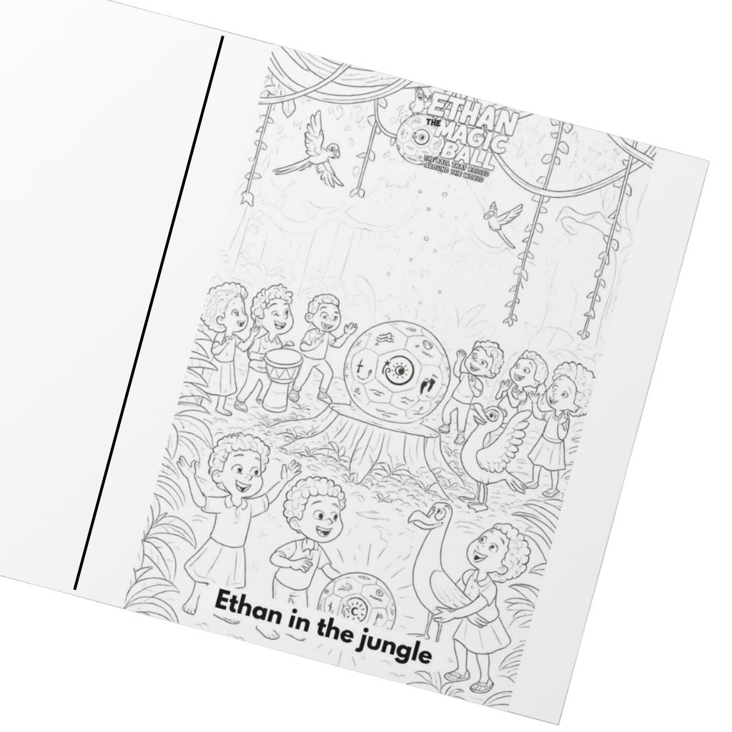 The ball that rolled around the world (Coloring Book)